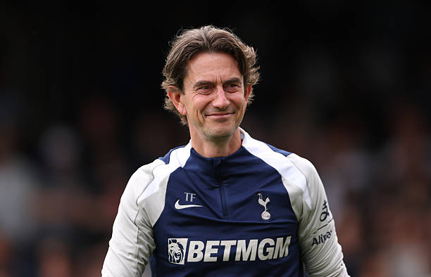 Thomas Frank looks on during pre-season friendly between Tottenham and Luton